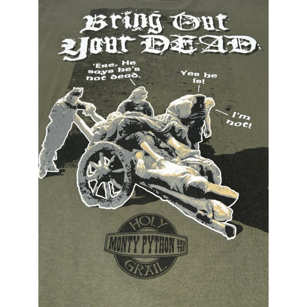 Liquid Blue Monty Python Holy Grail Bring Out Your Dead T-Shirt Men’s XL Green - Picture 8 of 13